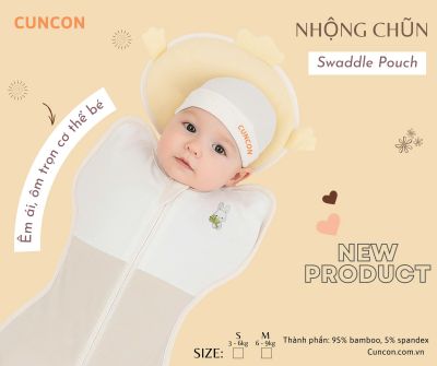 Nhộng chũn sợi tre kháng khuẩn Cuncon (Size S)
