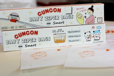 Túi zip lụa mờ khoá kéo đa năng Cuncon