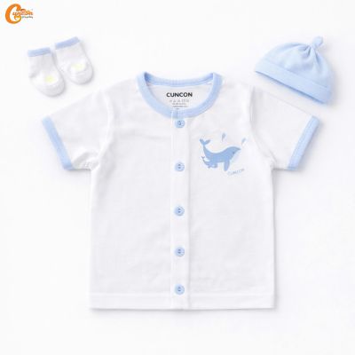 Áo Cài Giữa Trắng Ngắn In Hình Cuncon