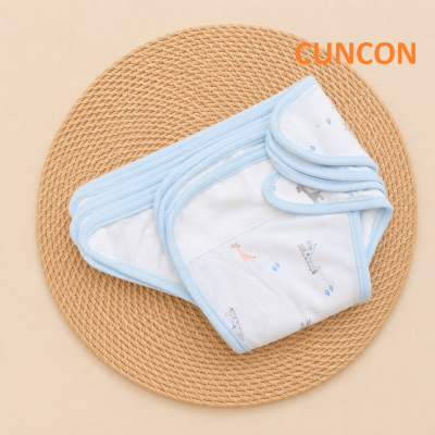 Tã vải sơ sinh dán CUNCON (Set 5 tả, Trắng in hình nhiều họa tiết)