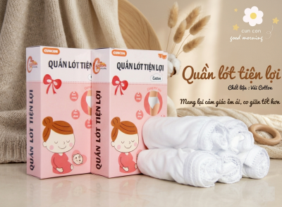 Quần lót tiện lợi CUNCON (Cotton, 5 cái/hộp)