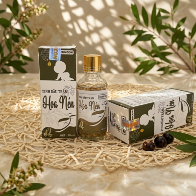 Dầu Tràm Ngâm Hoa Nén CUNCON 50ml (Nguyên chất 100%)