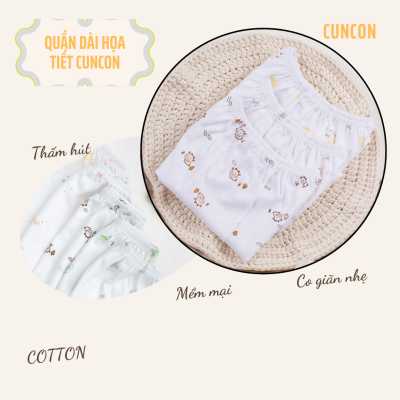 Quần dài sơ sinh họa tiết CUNCON (Nhiều họa tiết)