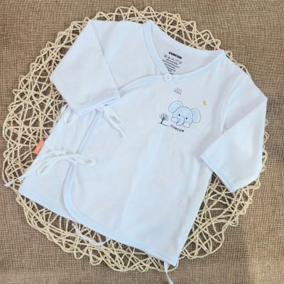 Áo sơ sinh cột dây tay dài CUNCON