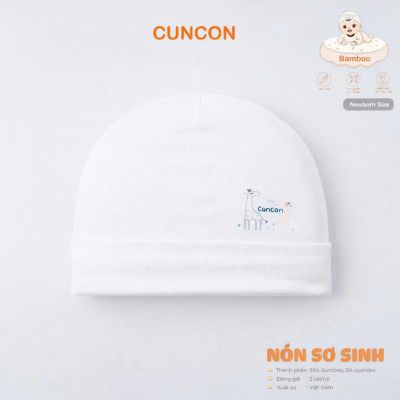Nón sơ sinh bamboo CUNCON 2 lớp (Nhiều họa tiết)